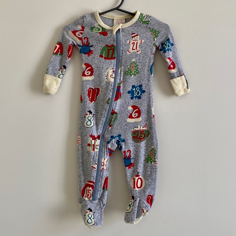 Munki Munki Baby Christmas Pajama Onesie